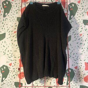 Everlane Luxe Rib Funnel-Neck Tank Black - S